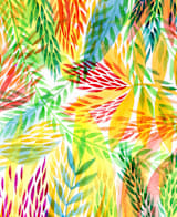 "Tropical" - Wall Mural in White by Alexandra Dzh - Full Size