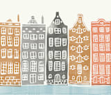 "On the Canal" - Wall Mural in Neutral by Griffinbell Paper Co. - Full Size