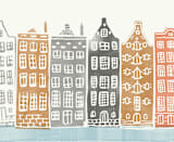 "On the Canal" - Wall Mural in Neutral by Griffinbell Paper Co. - Full Size