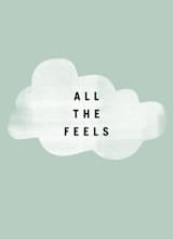 "all the feels" - Wall Mural in White by Lindsay Stetson Thompson - Full Size