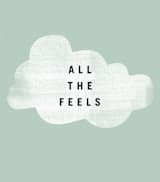 "all the feels" - Wall Mural in White by Lindsay Stetson Thompson - Full Size