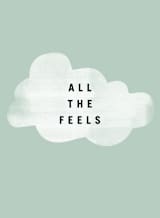 "all the feels" - Wall Mural in White by Lindsay Stetson Thompson - Full Size