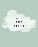 "all the feels" - Wall Mural in White by Lindsay Stetson Thompson - Full Size