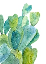 "Cacti" - Wall Mural in White by Alexandra Dzh - Full Size