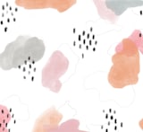 "Speckled" - Wall Mural in White by JoAnn Jinks - Full Size