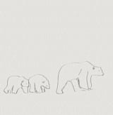 "Polar Bears" - Wall Mural in White by Coit Creative - Full Size