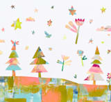 "Forest Magic" - Wall Mural in White by Colleen Overman - Full Size