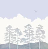 "Treetops" - Wall Mural in White by Field and Sky - Full Size