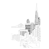 "San Francisco" - Wall Mural in White by Neeta Sawhney - Full Size