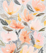 "Speckled Garden" - Wall Mural in White by Whitney Rainsdon - Full Size