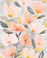 "Speckled Garden" - Wall Mural in White by Whitney Rainsdon - Full Size