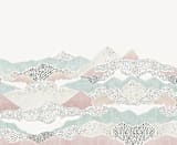 "Abstract View" - Wall Mural in Pint by Monika Torun - Full Size