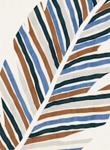 "Abstract Palm Leaf" - Wall Mural in Cinnamon by Iveta Angelova - Full Size