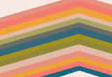 "Retro Stripes" - Wall Mural in Retro Sunset by Beth Vassalo - Full Size