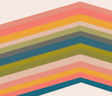 "Retro Stripes" - Wall Mural in Retro Sunset by Beth Vassalo - Full Size
