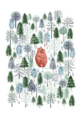 "Never Alone" - Wall Mural in Crisp White by Sarah Knight - Full Size