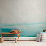 "Seafront" - Wall Mural in White by Itsy Belle Studio - In a Room