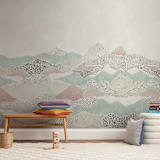 "Abstract View" - Wall Mural in Pint by Monika Torun - In a Room
