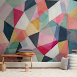 "Kaleidoscope No.1" - Wall Mural in Coral by Hooray Creative - In a Room