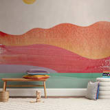 "Looking Far West" - Wall Mural in White by sue prue - In a Room
