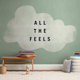 "all the feels" - Wall Mural in White by Lindsay Stetson Thompson - In a Room