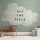 "all the feels" - Wall Mural in White by Lindsay Stetson Thompson - In a Room
