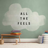 "all the feels" - Wall Mural in White by Lindsay Stetson Thompson - In a Room