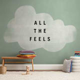 "all the feels" - Wall Mural in White by Lindsay Stetson Thompson - In a Room
