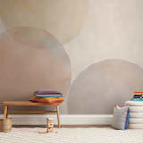 "Glow 02" - Wall Mural in White by jinseikou - In a Room
