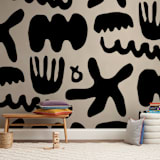 "Another day at the beach" - Wall Mural in Sand by Nathalie Chikhi - In a Room