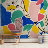 "Primario" - Wall Mural in White by FERNANDA MARTINEZ - In a Room