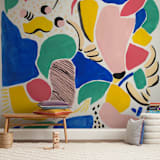 "Primario" - Wall Mural in White by FERNANDA MARTINEZ - In a Room