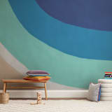 "By the Bay" - Wall Mural in White by Jenny Partrite - In a Room