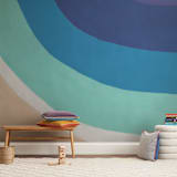 "By the Bay" - Wall Mural in White by Jenny Partrite - In a Room