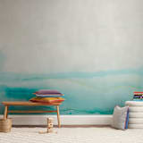 "Seafront" - Wall Mural in White by Itsy Belle Studio - In a Room