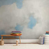 "Cumulus" - Wall Mural in White by Lynne Millar - In a Room