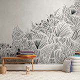 "hide and seek 2" - Wall Mural in white by Vivian Yiwing - In a Room