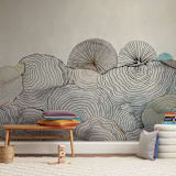 "Shells in sand" - Wall Mural in Sand by Aspa Gika - In a Room