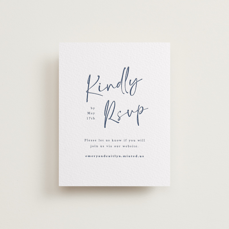 Ink scribble Letterpress Rehearsal Dinner Invitations by Adelyn T