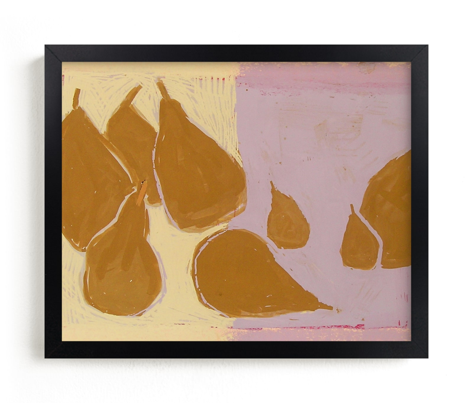 "Bosc pears" - Limited Edition Art Print by Liz Innvar in beautiful frame options and a variety of sizes.