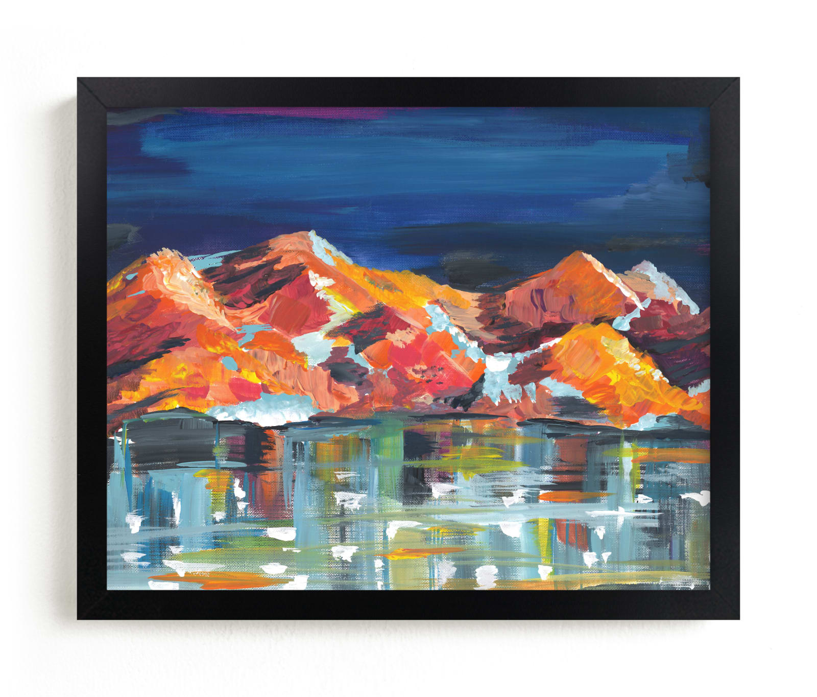 "Midnight Mountains" - Limited Edition Art Print by Holly Royval in beautiful frame options and a variety of sizes.
