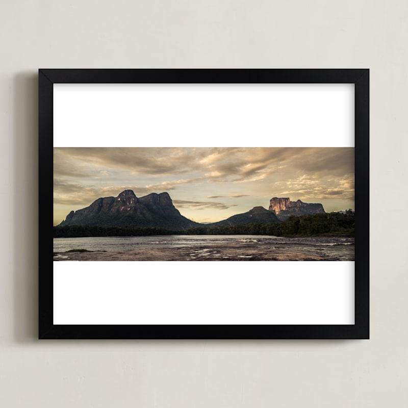 "Tepui Autana 003" - Art Print in Sunset Orange by Arash Fattahi Acosta - Framed