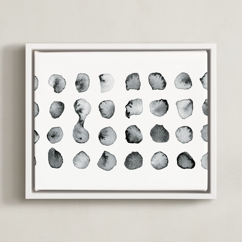 "Calculation" - Art Print in Black and White by Stephanie Nowotarski - Framed Canvas