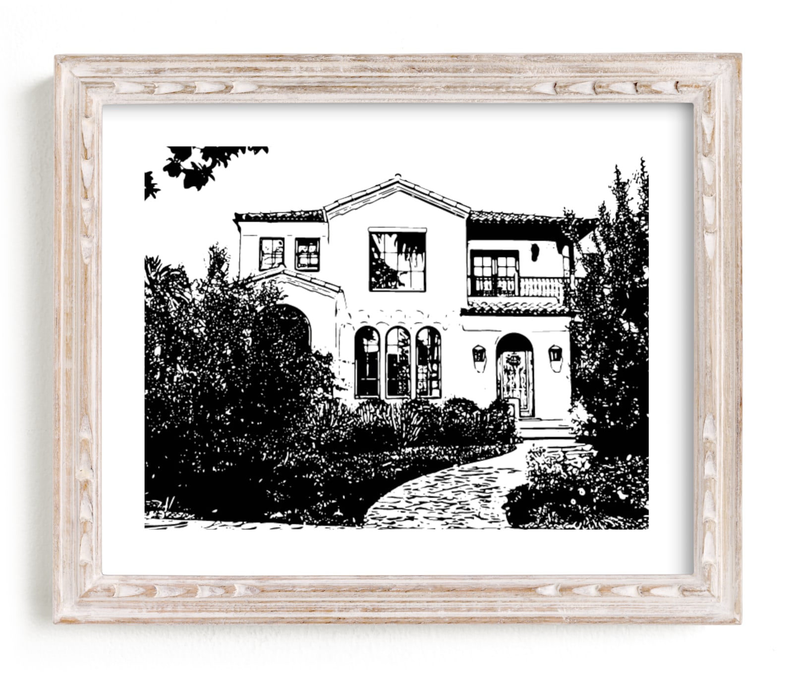 "Custom House Portrait Art" - House Digital Art by Minted in beautiful frame options and a variety of sizes.