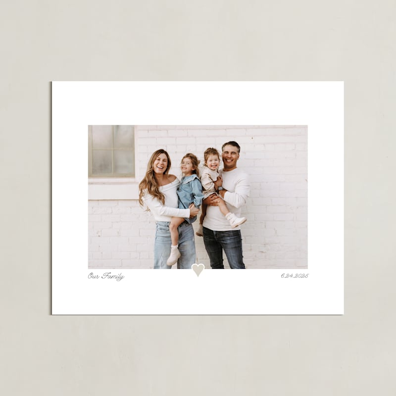 "With a Heart: Landscape Framed Photo" - Framed Photo in Taupe by Laura Hamm - Unframed