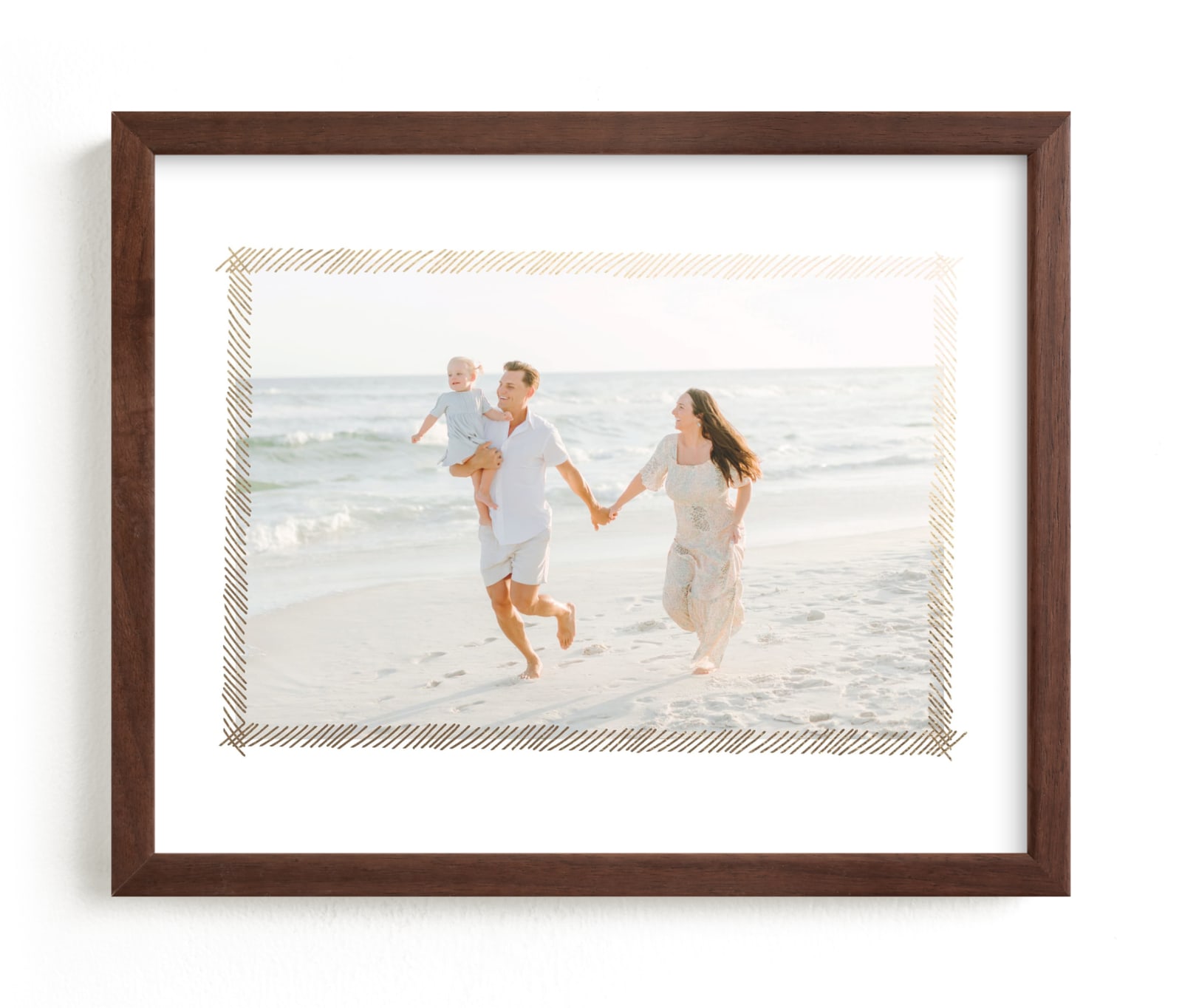 "Hand Sketched Frame" - Foil Pressed Photo Art Print by June Letters Studio in beautiful frame options and a variety of sizes.