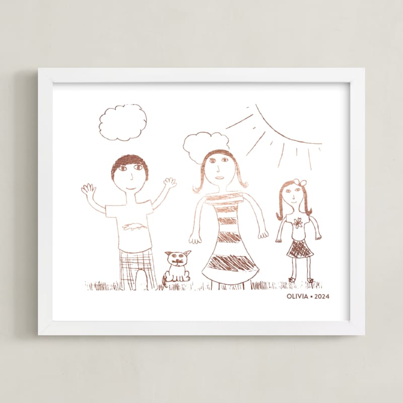 "Your Drawing as Foil Art Print" - Completely Custom Foil-pressed Art Print by Minted in beautiful frame options and a variety of sizes.
