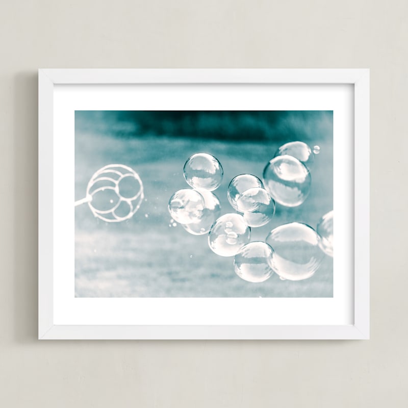 "Bubbles out of the Blue" - Limited Edition Art Print by Mary Ann Glynn-Tusa in beautiful frame options and a variety of sizes.