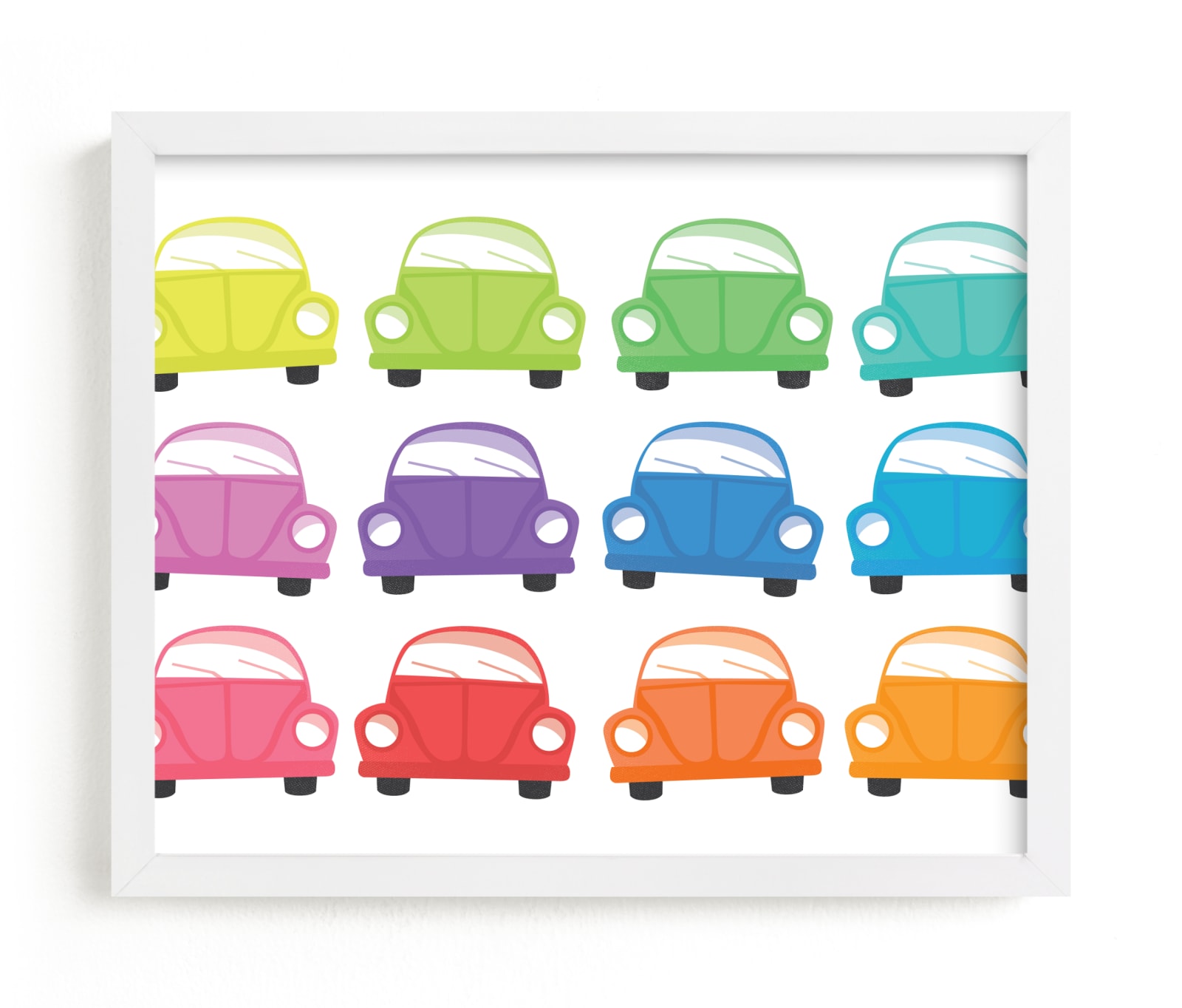 "Rainbow Bugs" - Art Print by Jessie Steury in beautiful frame options and a variety of sizes.