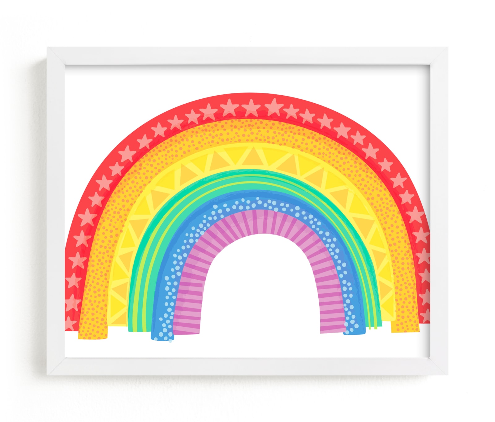 "Rad Rainbow" - Art Print by Jessie Steury in beautiful frame options and a variety of sizes.
